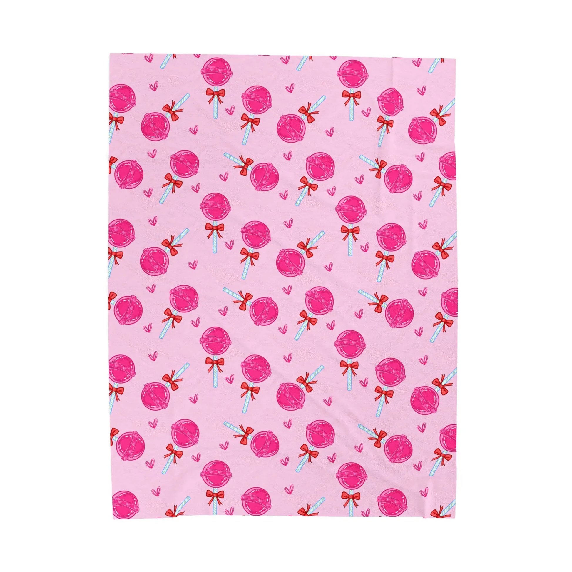 Pink Lollipop Velveteen Plush Blanket - Puppy's Aesthetics