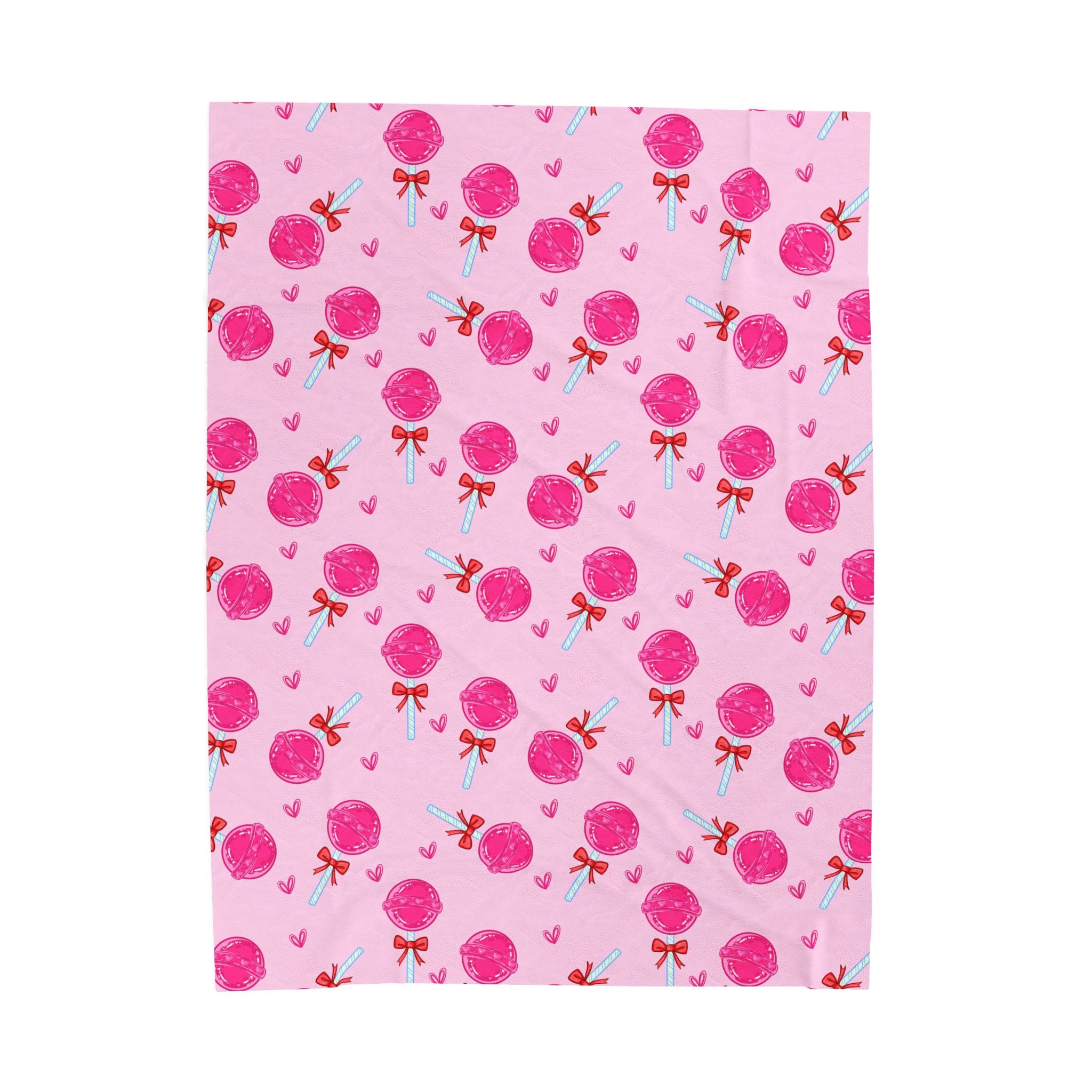 Pink Lollipop Velveteen Plush Blanket