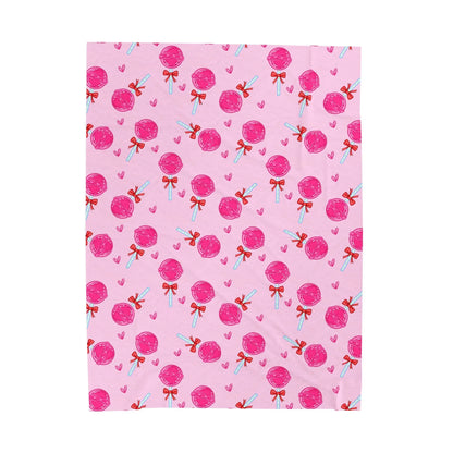 Pink Lollipop Velveteen Plush Blanket - Puppy's Aesthetics