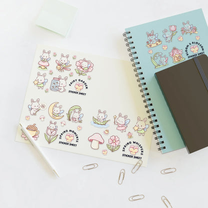 Spring Garden Sticker Sheet - Puppy's Aesthetics