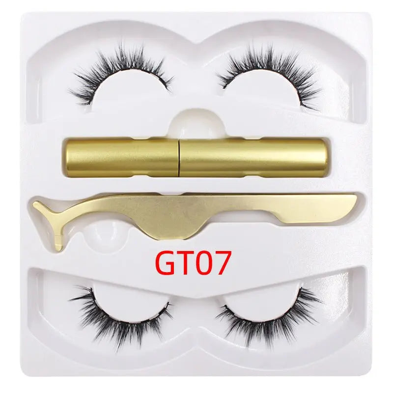 Magnetic Liquid Eyeliner & Eyelashes Set Gold Gt07 style