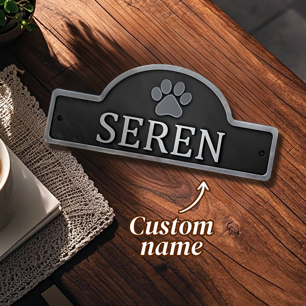 Personalized 3D PetPlay Door Sign - Puppy's Aesthetics