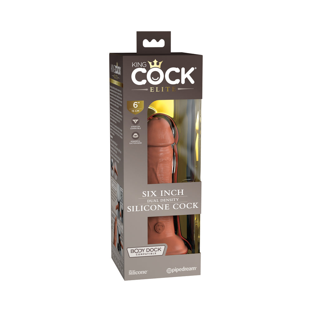 King Cock Elite 7 " Dual Density Silicone Cock Realistic Dildo With Suction Cup Tan