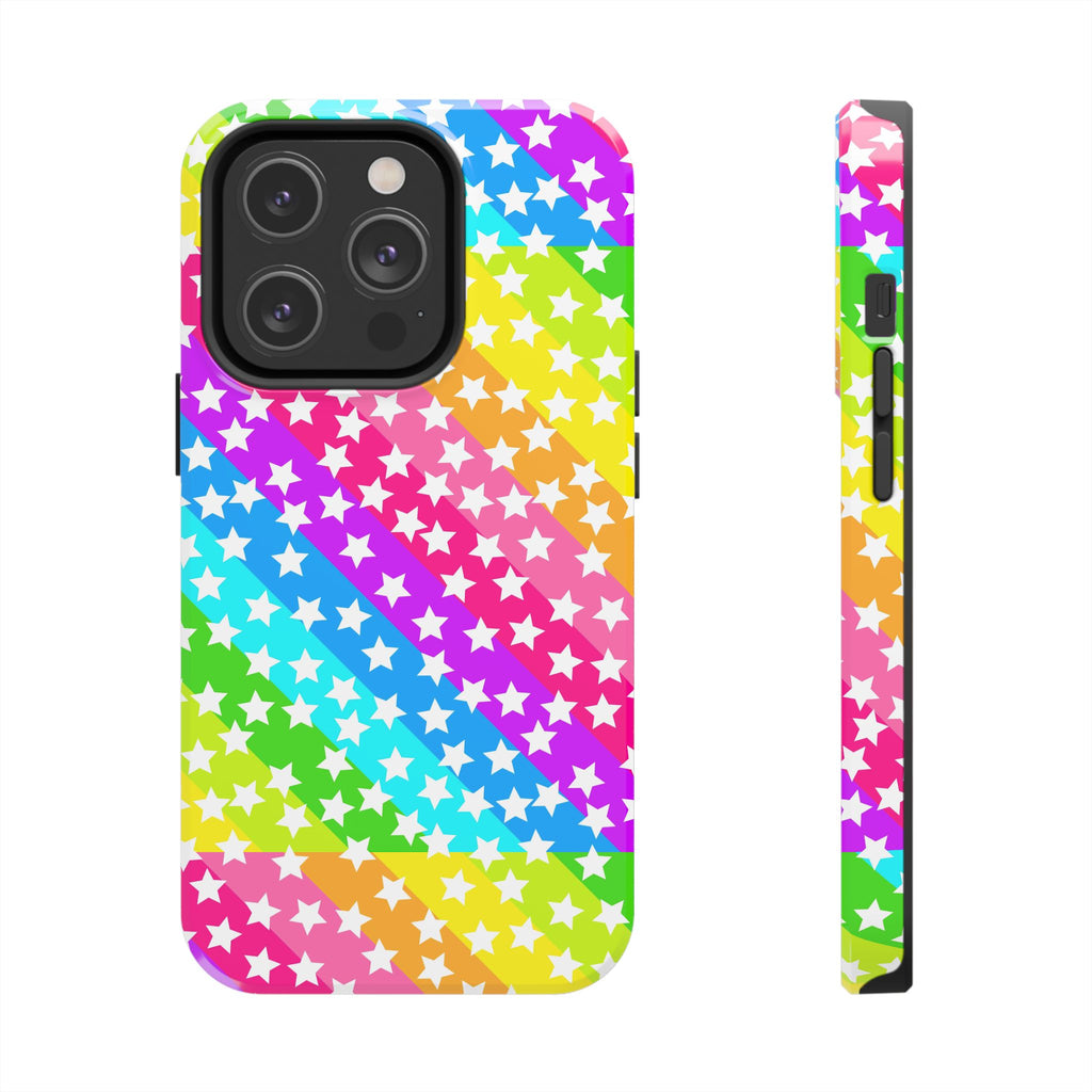 Starry Sprinkle Rainbow Tough iPhone Case