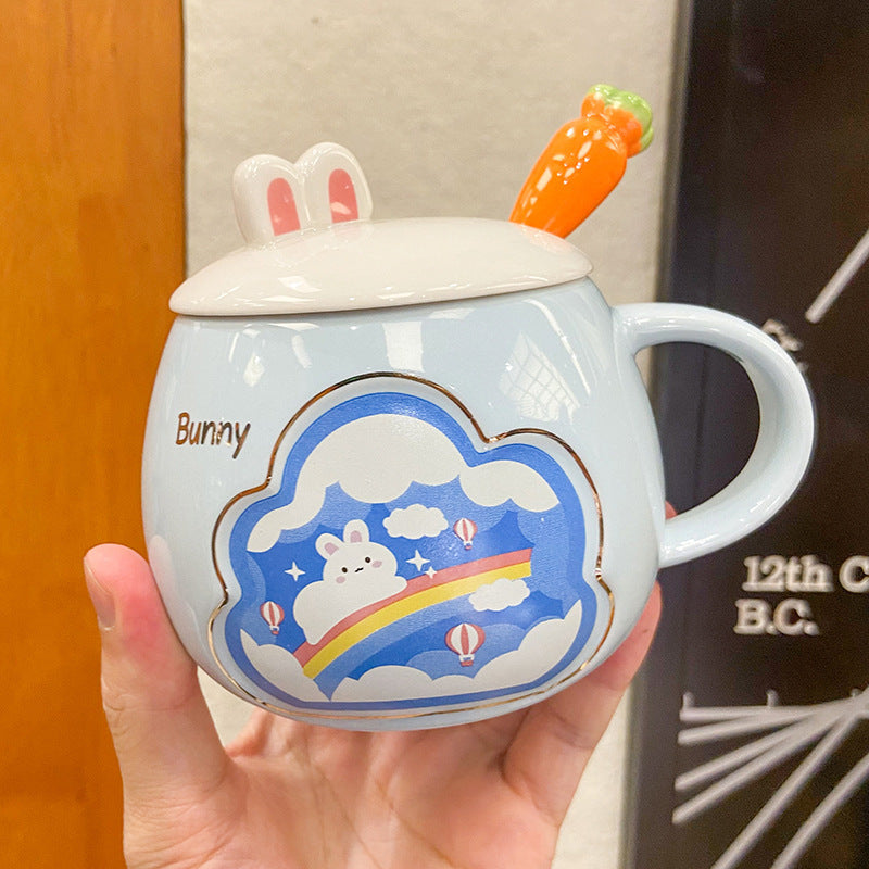 Bunny Brew Ceramic Mug – With Carrot Lid