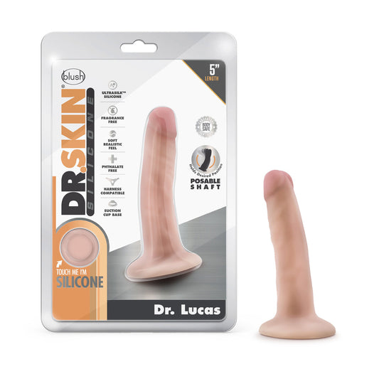 Dr. Skin Silicone Dr. Lucas 5.5 " Posable Dildo Beige