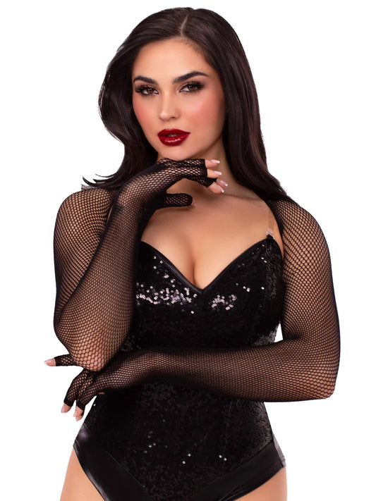 Fishnet Fingerless Shrug - Puppy's Aesthetics