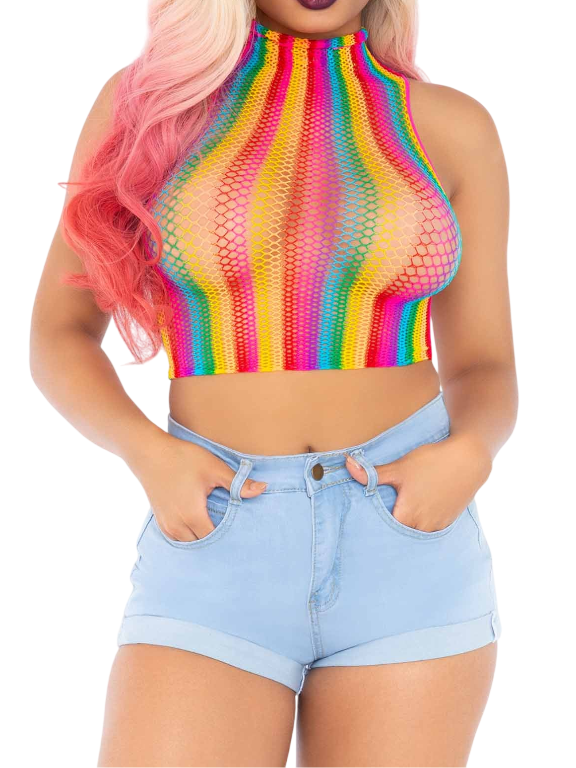 Prism Surge Rainbow Crop Top