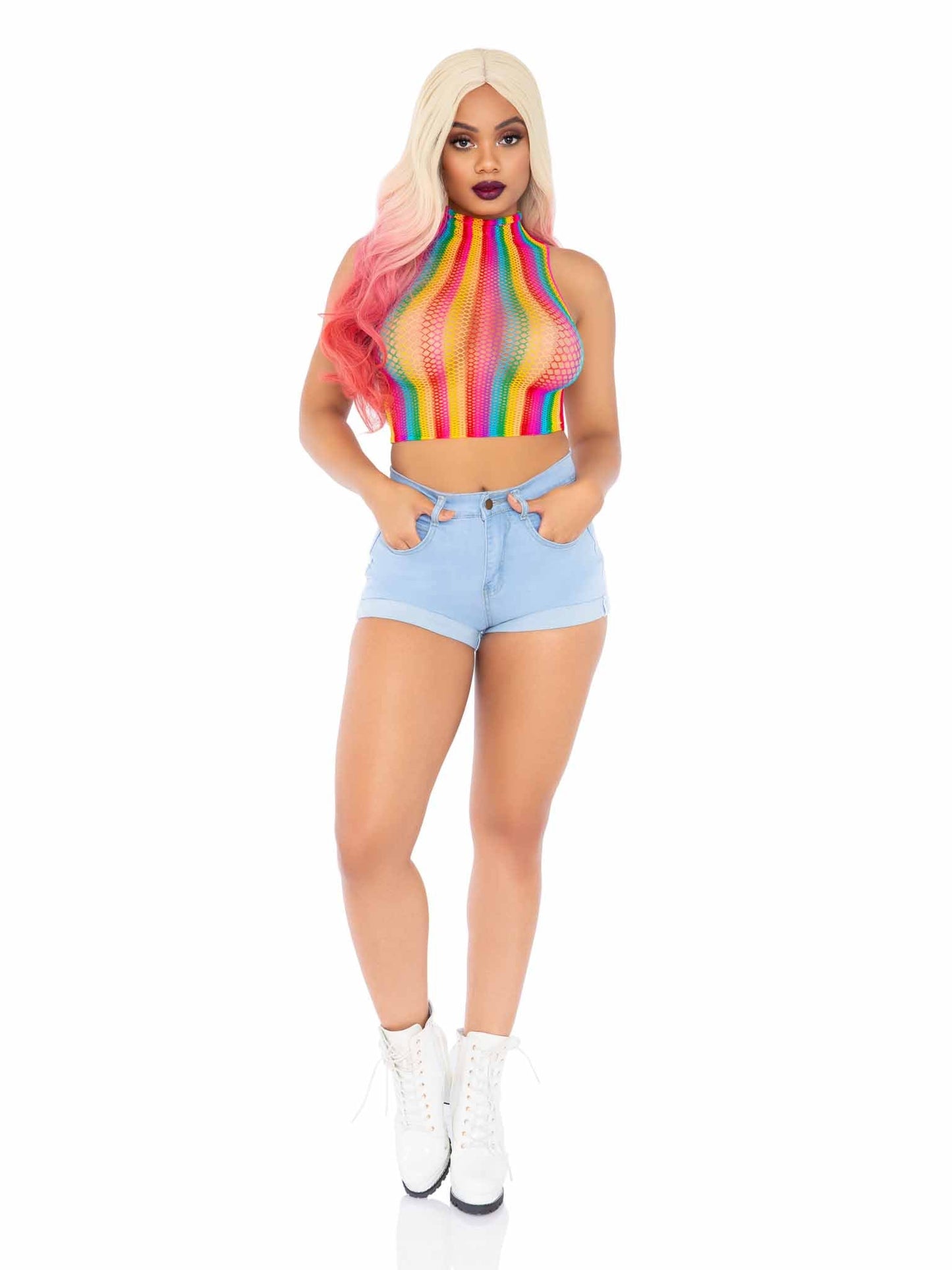 Prism Surge Rainbow Crop Top