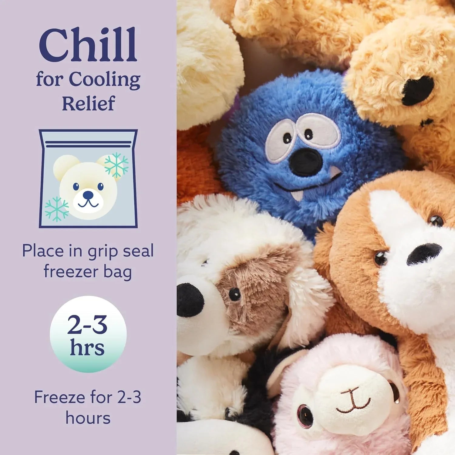 Warmies® Cozy Monster Plushie – Weighted Lavender - Puppy's Aesthetics