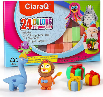 Polymer Clay Kit Mini Modeling Set 24 Colors