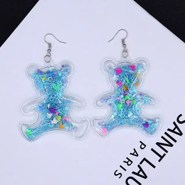 Kawaii Transparent Dangle Drop Earrings (Colors) 29
