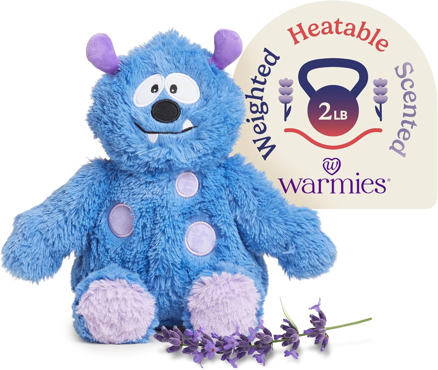 Warmies® Cozy Monster Plushie – Weighted Lavender