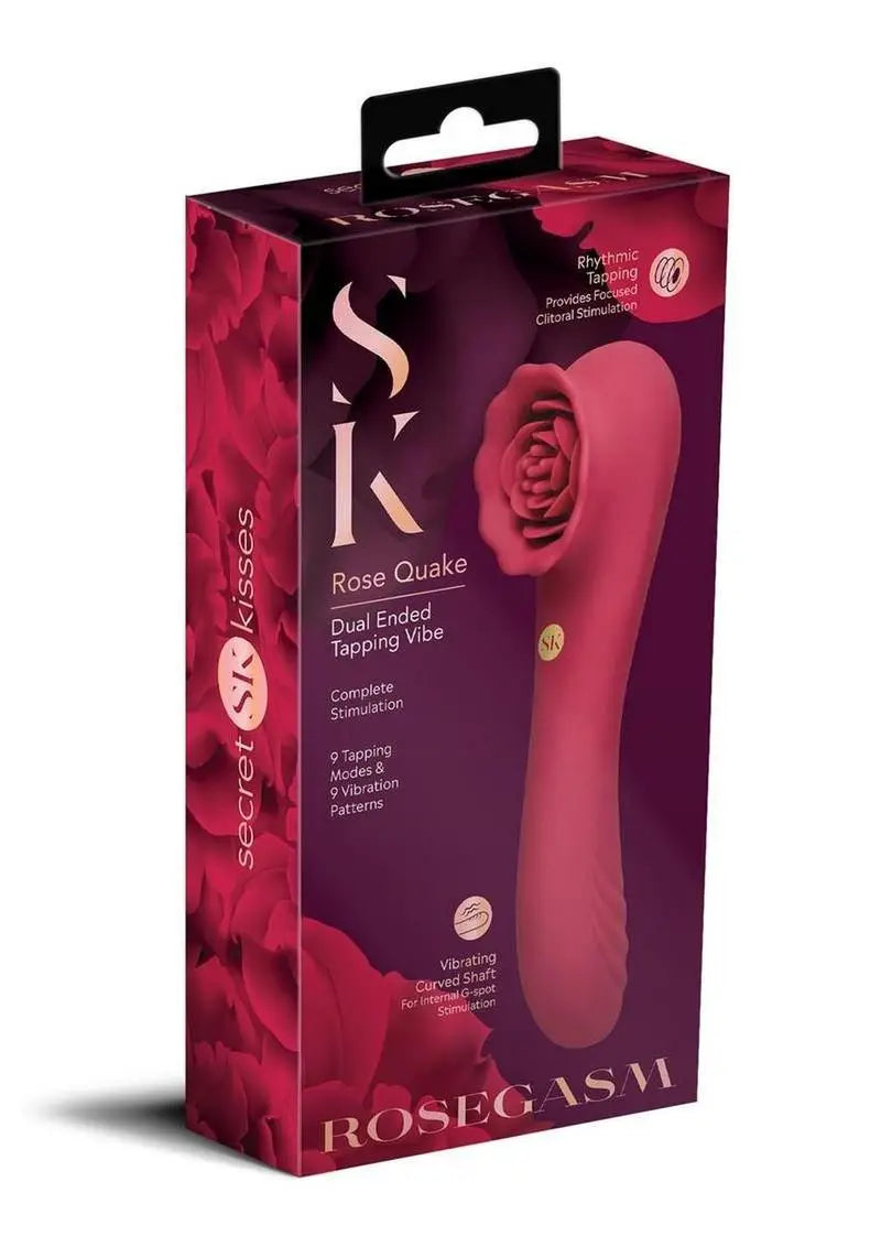 Secret Kisses Rosegasm Quake Silicone Dual Vibe