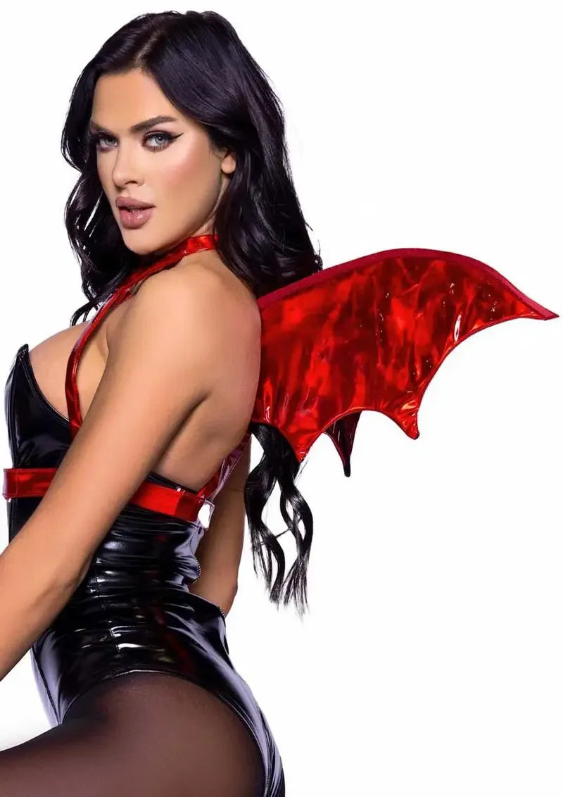 Iridescent Vinyl Devil Wing Body Harness - Puppy's Aesthetics