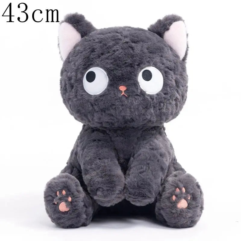 Playful Black Kitty Plushie 43cm