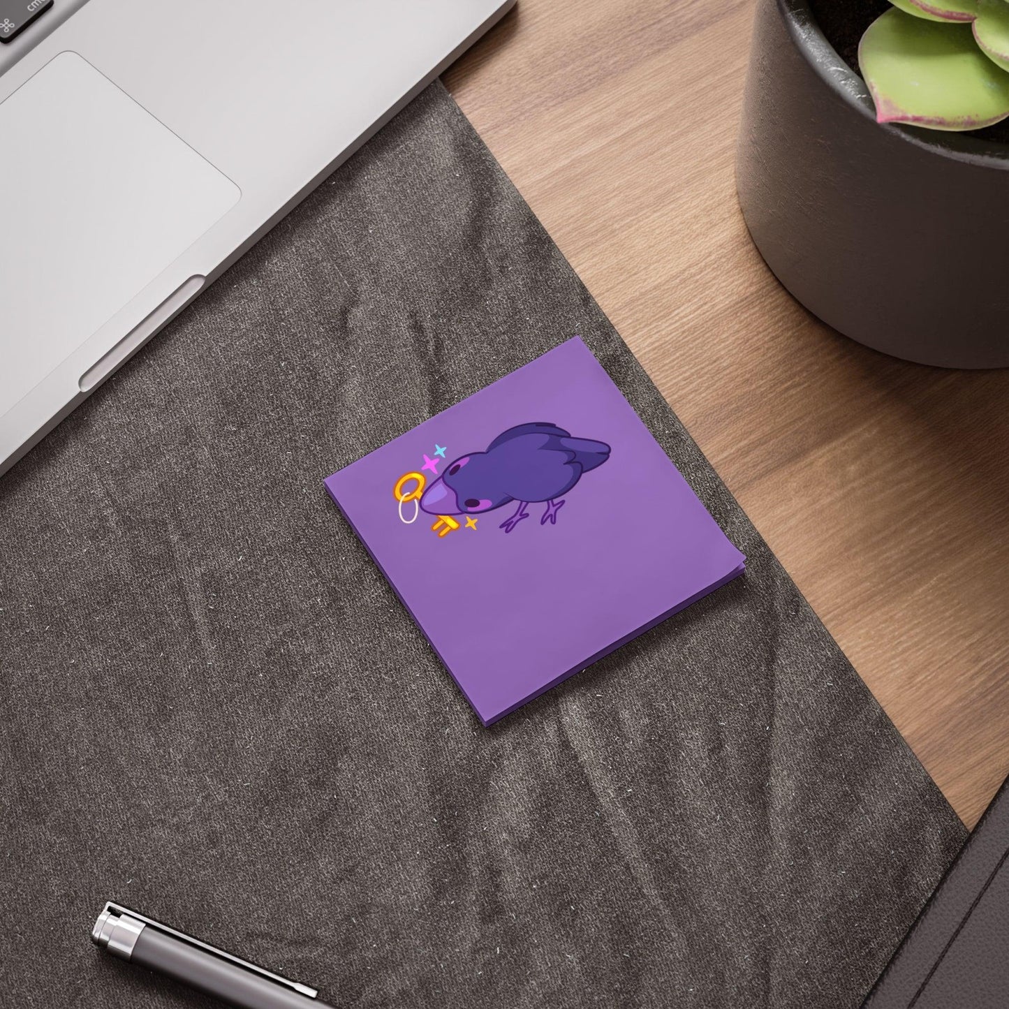 Treasure Crow Post-it® Note Pad - Puppy's Aesthetics