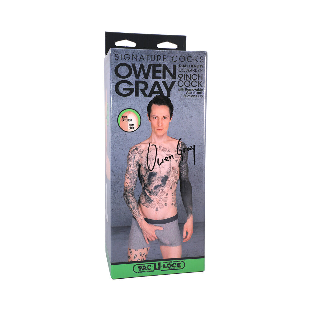 Signature Cocks Owen Gray 9 " ULTRASKYN Dildo with Vac-U-Lock Suction Cup