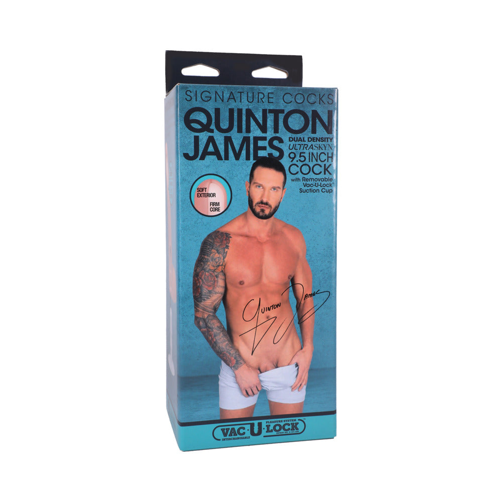 Signature Cocks Quinton James 8 " Dual-Density Dildo with Vac-U-Lock Suction Cup Beige