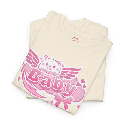 Soft Baby Pink Wings Play Tee - Puppy's Aesthetics