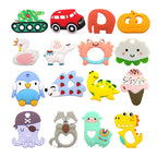 Cuddle Chew Silicone Teether (Colors)