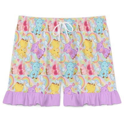 Rainbow Moobaby Ruffle Pajama Set