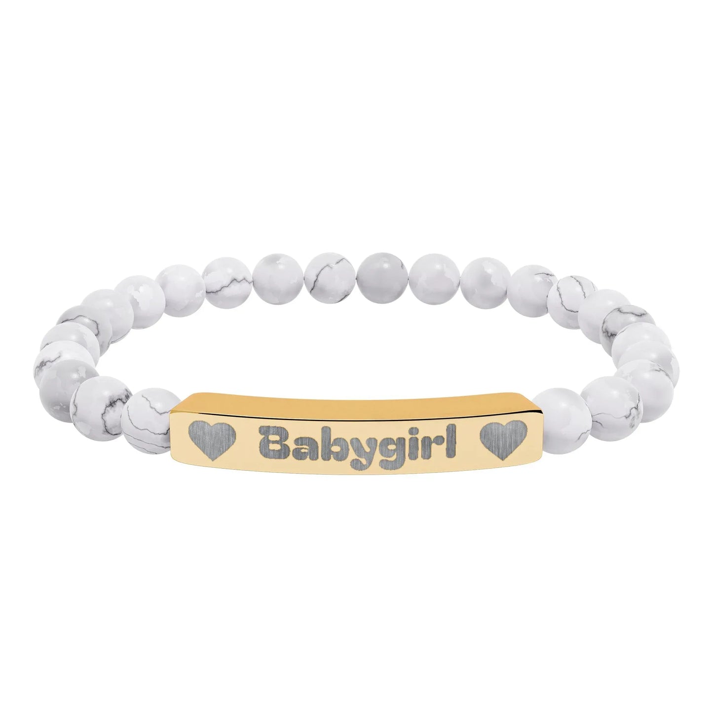 Babygirl Natural Stone Bracelet (Colors) - Puppy's Aesthetics