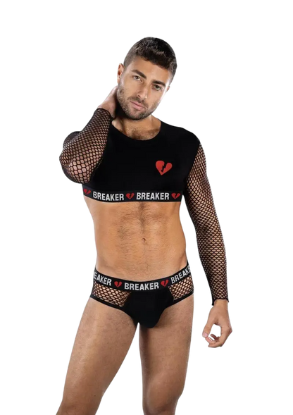 Envy Heartbreaker Mesh Briefs Set (O/S)