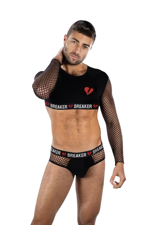 Envy Heartbreaker Mesh Briefs Set (O/S)