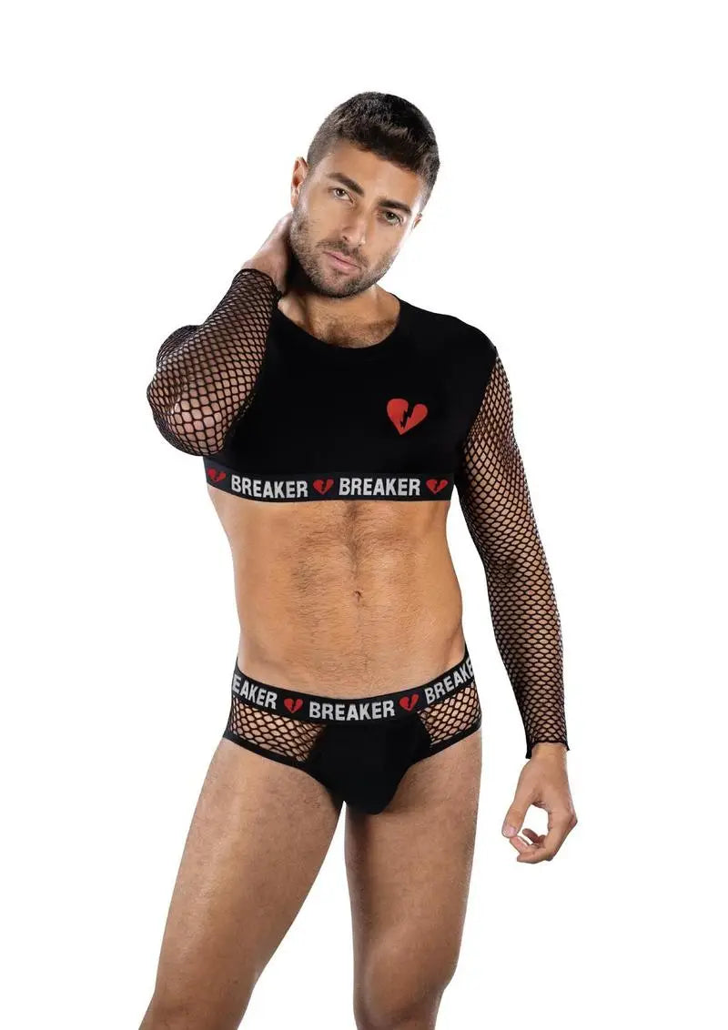 Envy Heartbreaker Mesh Briefs Set (O/S)