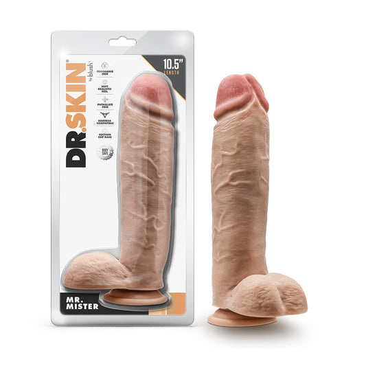 Dr. Skin Mr. Mister Realistic 10.5 " Dildo with Balls Beige