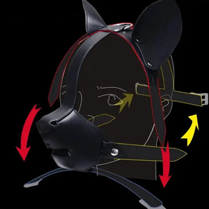 BDSM Puppy Play Dog Mask - Image #3