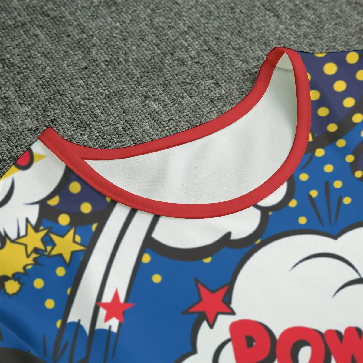 Blue Comic 'Pow!' Adult Unisex Onesie - Image #3