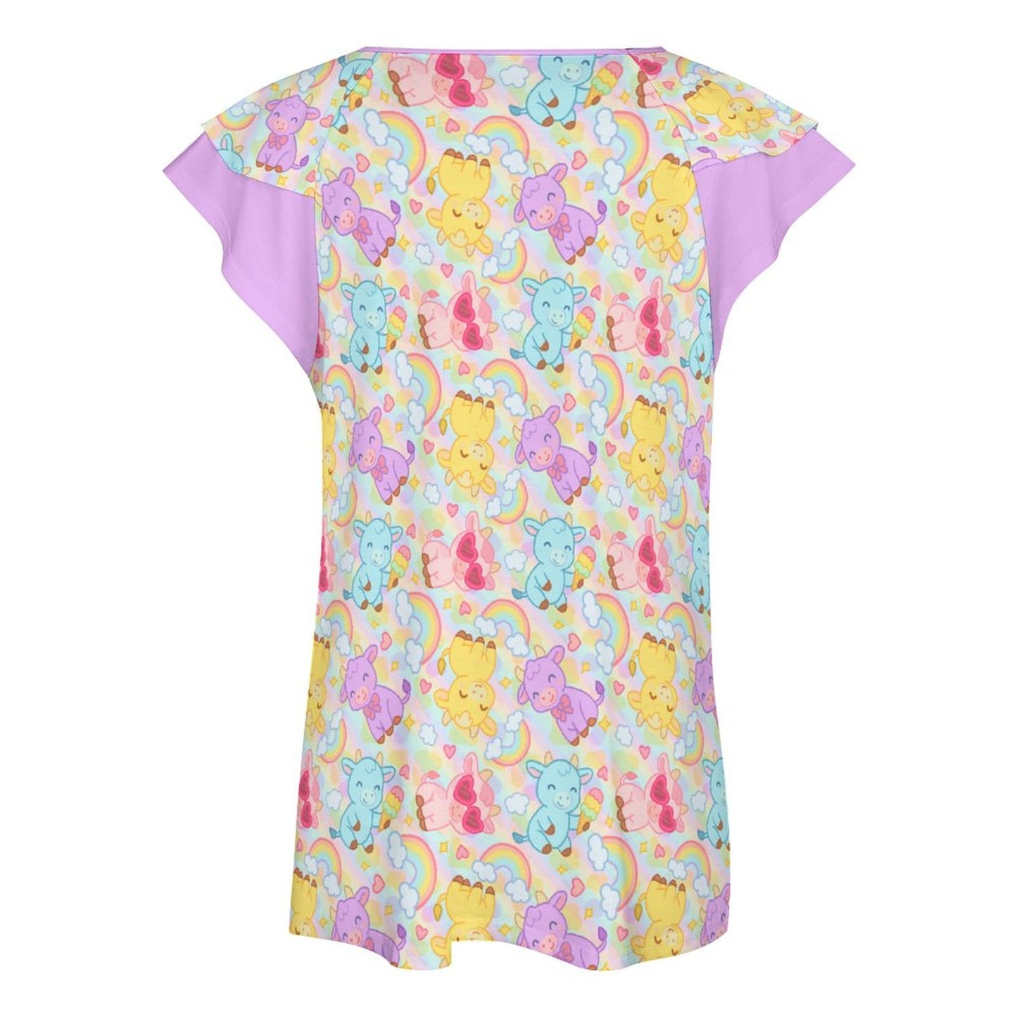 Rainbow Moobaby Ruffle Play Tee