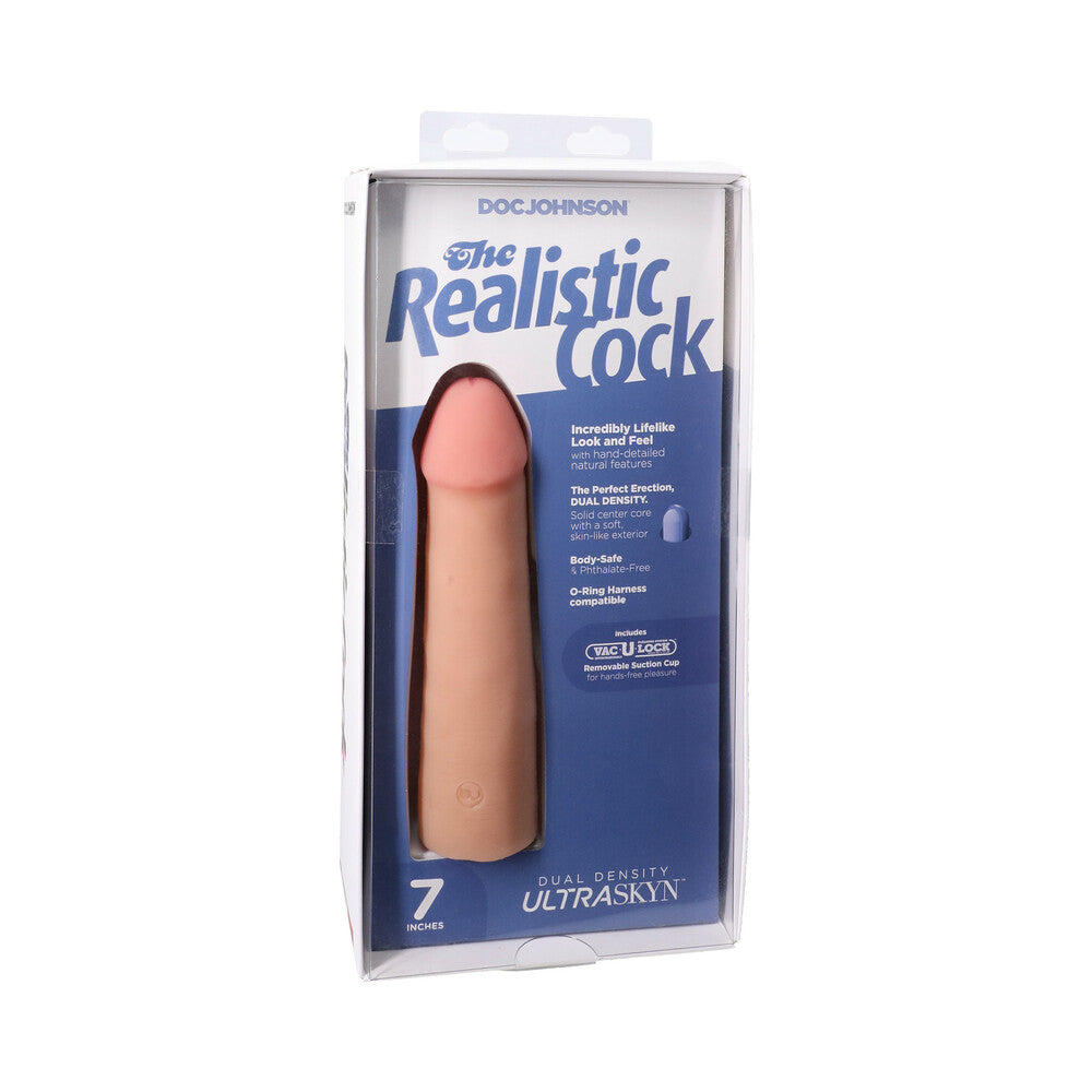 The Realistic Cock 7 " ULTRASKYN Vac-U-Lock Dildo Vanilla