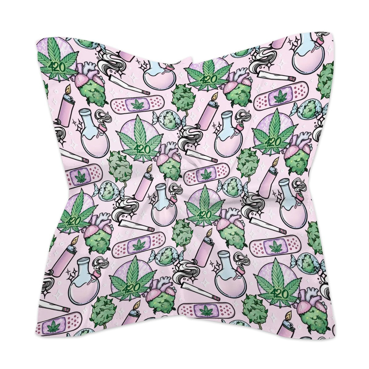 Pink Cannabis Bandana Bib