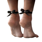 Bow-Tied O-Ring Ankle Cuffs
