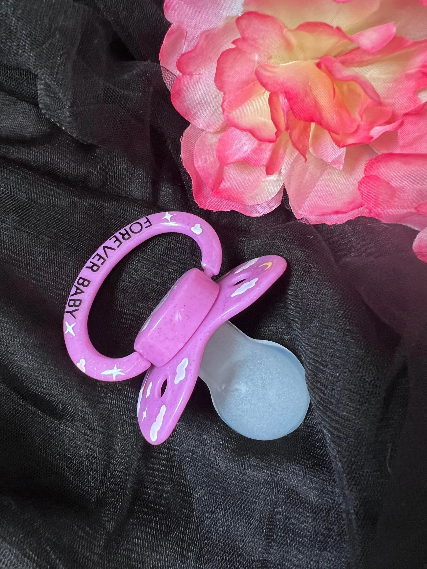 Hand Painted Adult Pacifier - Ghost Forever Baby - Puppy's Aesthetics