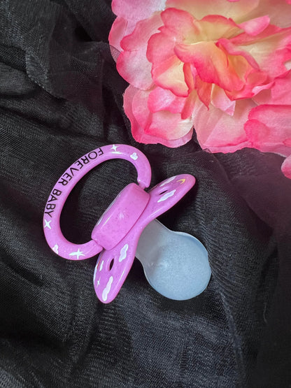 Hand Painted Adult Pacifier - Ghost Forever Baby - Puppy's Aesthetics