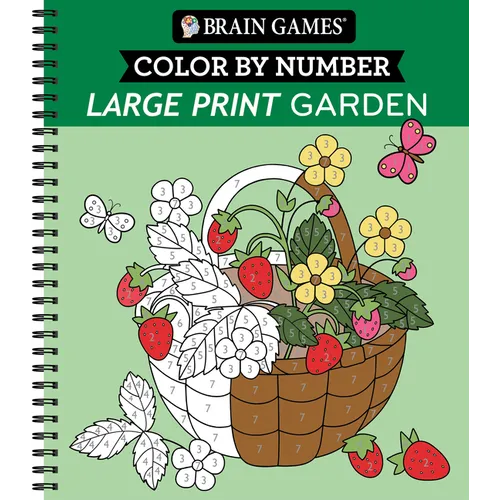 Color by Number - Large Print: Garden