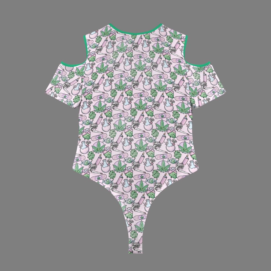 Cannabis Pink Peekaboo Playsuit