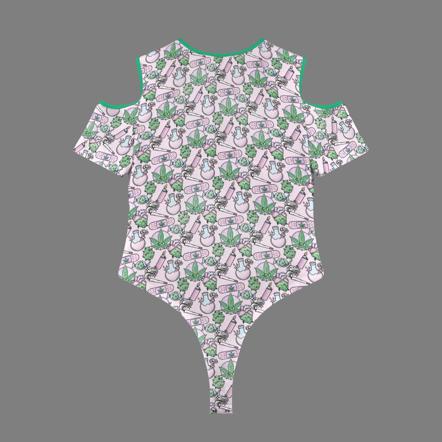 Cannabis Pink Peekaboo Playsuit