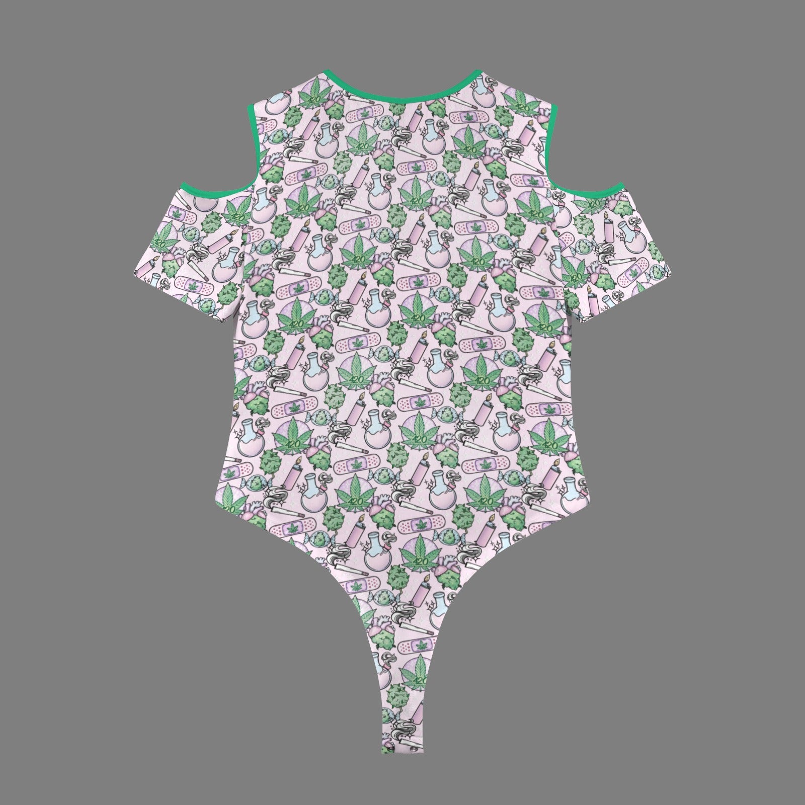 Cannabis Pink Peekaboo Playsuit
