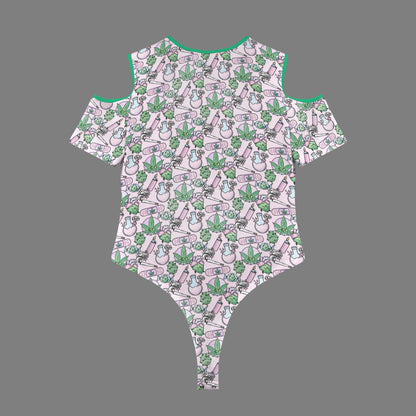 Cannabis Pink Peekaboo Playsuit