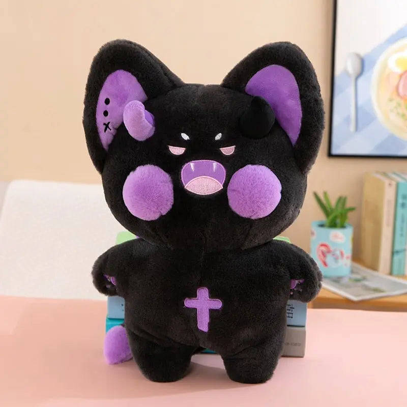 Kawaii Demon Kitty Soft Plushie Purple