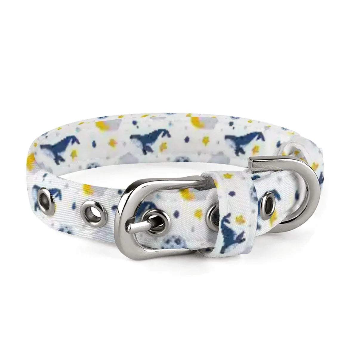 Sleepy Whale Dreams Cloth Pet Collar - Puppy's Aesthetics