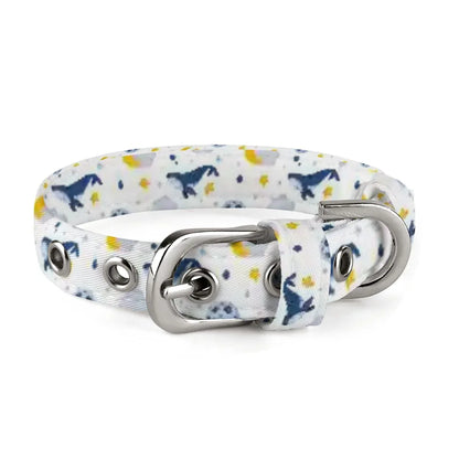 Sleepy Whale Dreams Cloth Pet Collar - Puppy's Aesthetics
