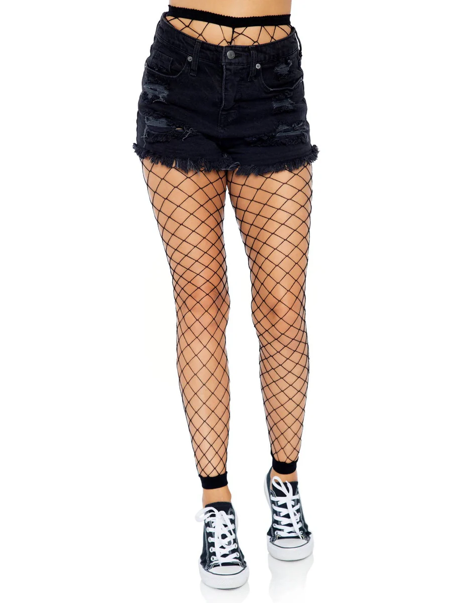 Fence Net Footless Tights Black (OS)