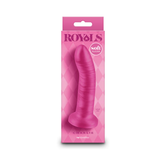 Royals Charlie 5 " Metallic Curved Dildo Pink