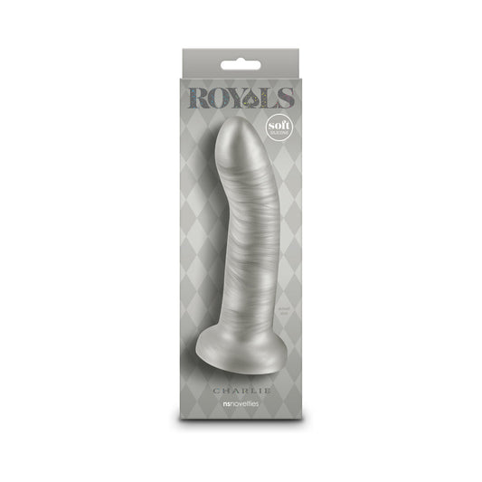Royals Charlie 7 " Metallic Curved Dildo Champagne